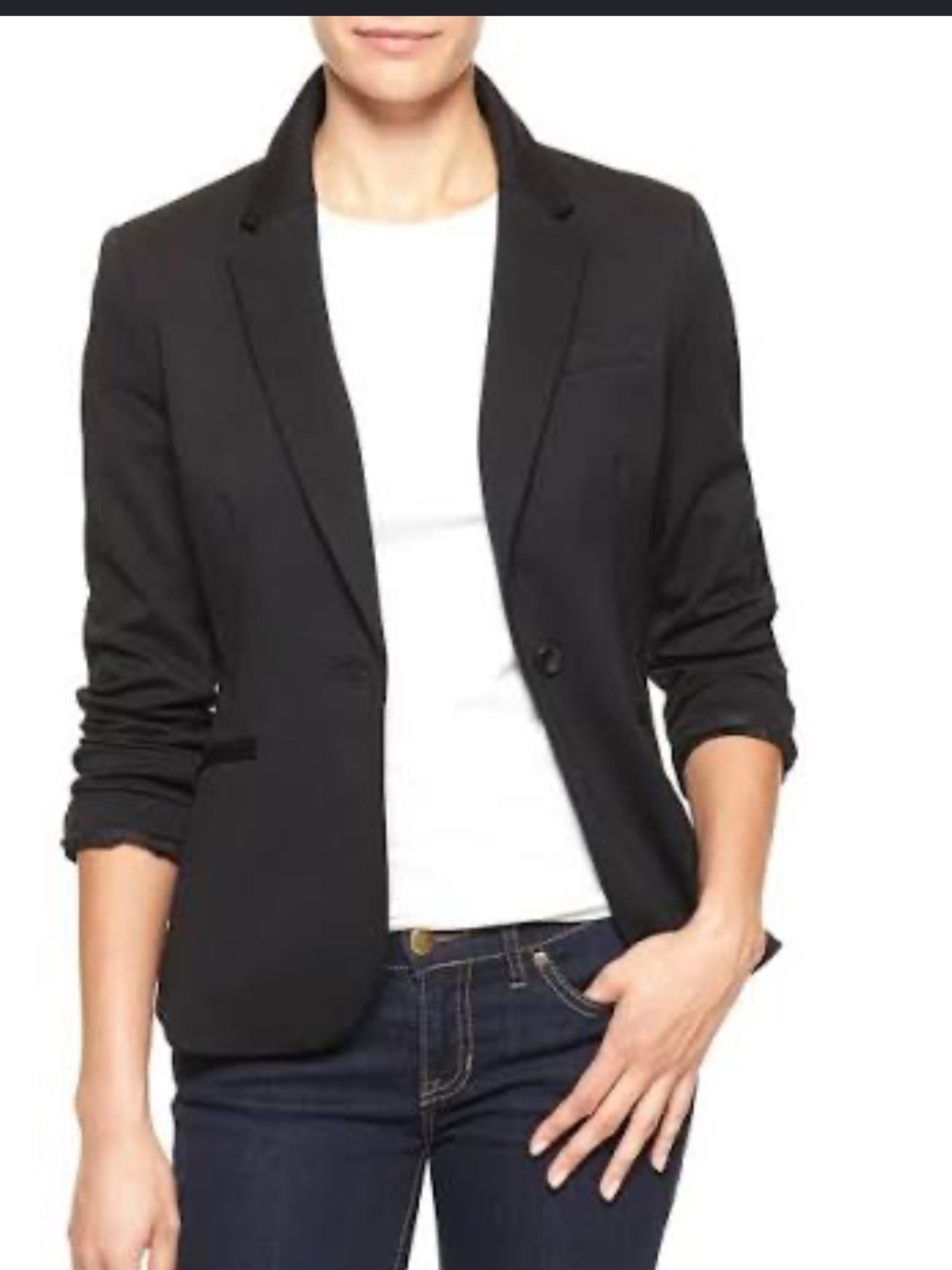 Gap Blazer - black โAcademyโ style classic button front